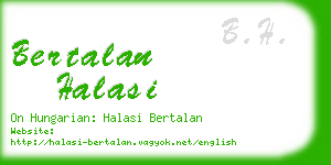 bertalan halasi business card